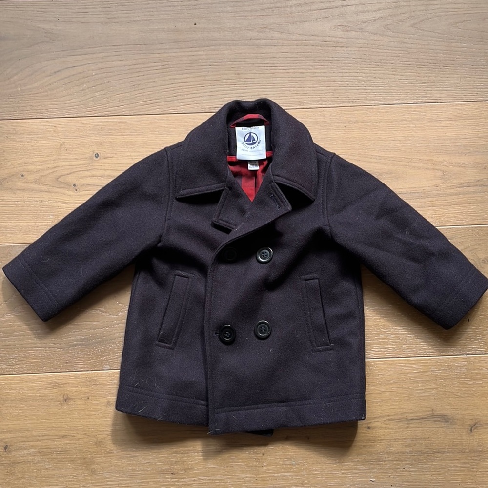 Boys 18 month black peacoat